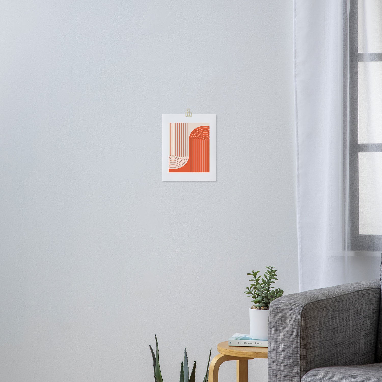 Two Tone Line Curvature XI  Art Print Gallery Image 3