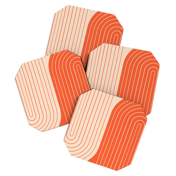 Two Tone Line Curvature XI  Coaster Gallery Image 1