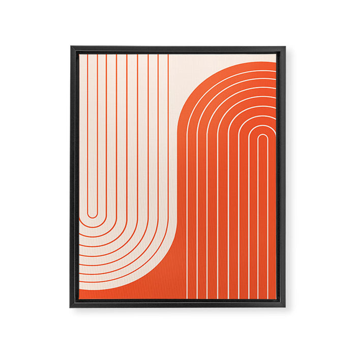 Two Tone Line Curvature XI  Framed Canvas Print Gallery Image 1