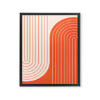 Two Tone Line Curvature XI  Framed Canvas Print Gallery Image 6