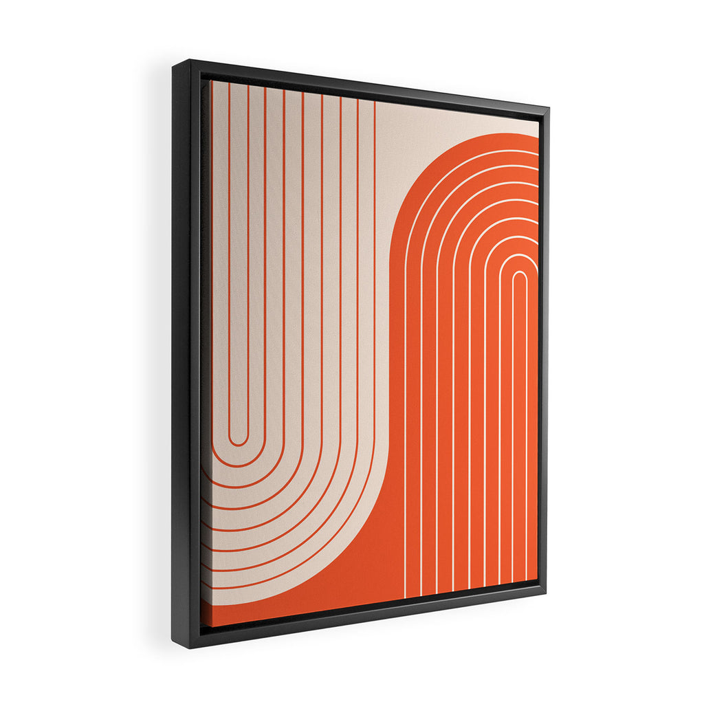 Two Tone Line Curvature XI  Framed Canvas Print Gallery Image 2