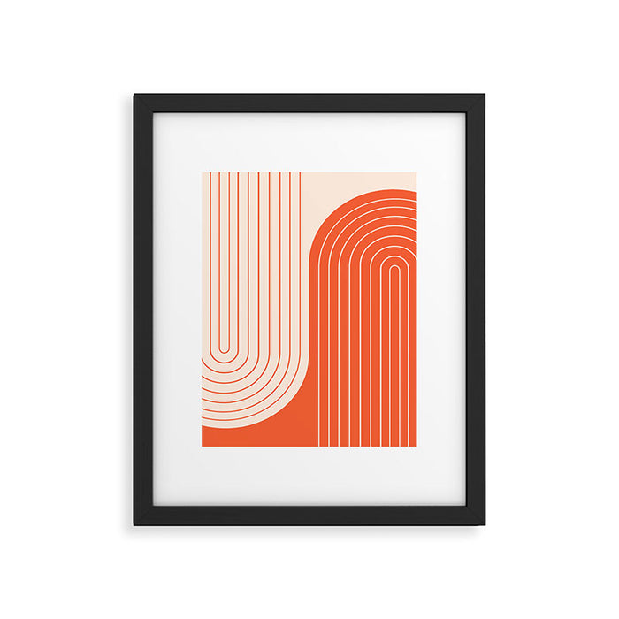 Two Tone Line Curvature XI  Framed Art Print Gallery Image 1