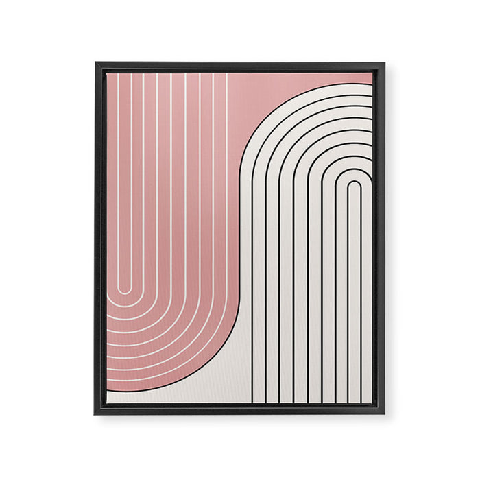 Two Tone Line Curvature XIII  Framed Canvas Print Gallery Image 1