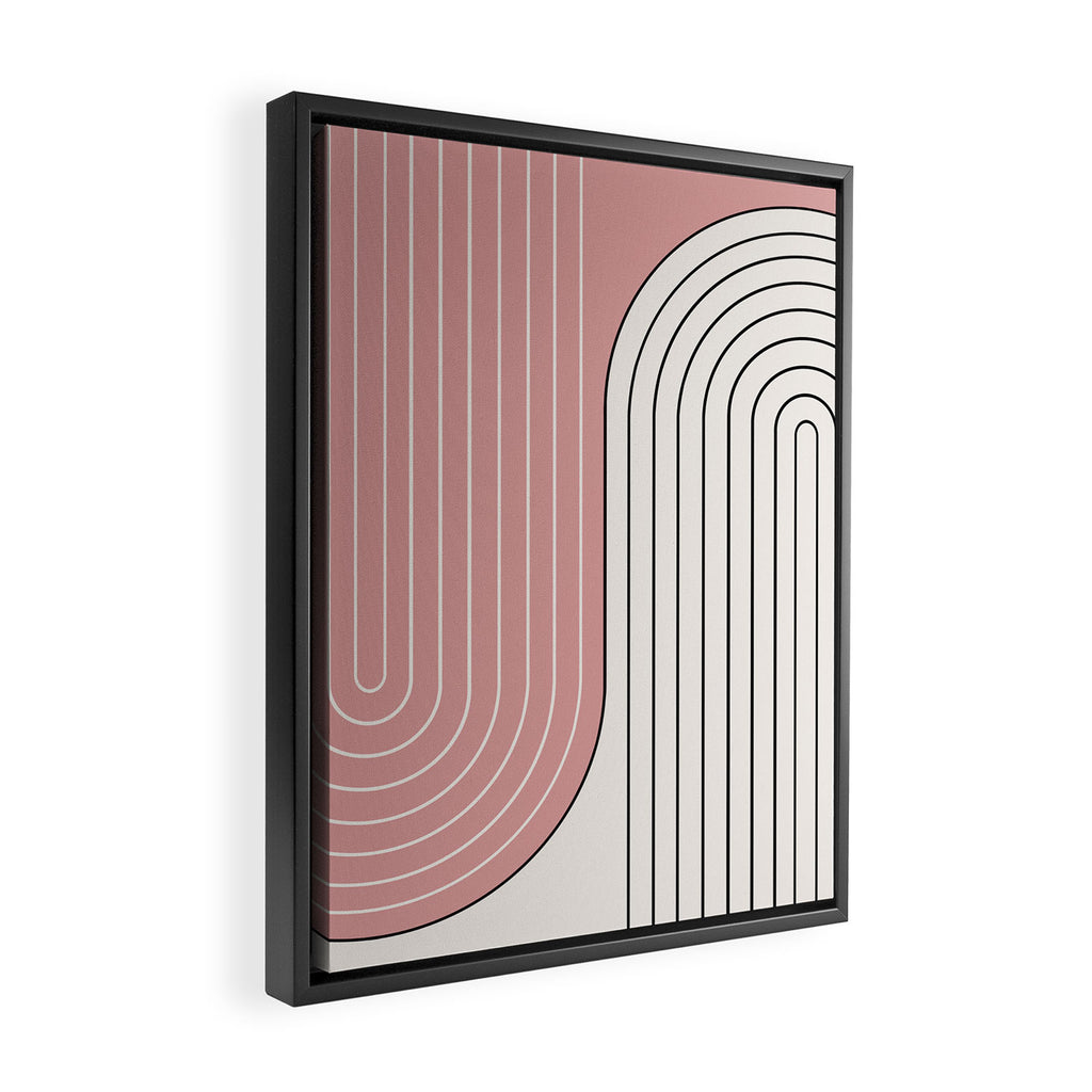 Two Tone Line Curvature XIII  Framed Canvas Print Gallery Image 2