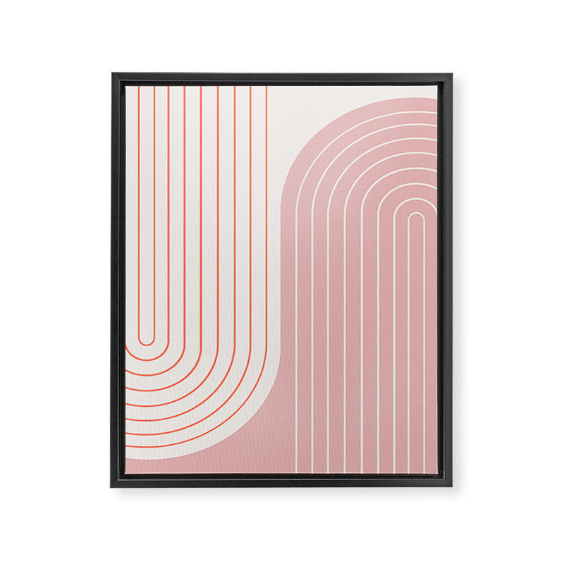 Two Tone Line Curvature XIX Framed Canvas Print Gallery Image 6