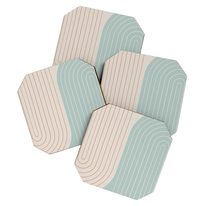 Two Tone Line Curvature XL Coaster Gallery Image 1