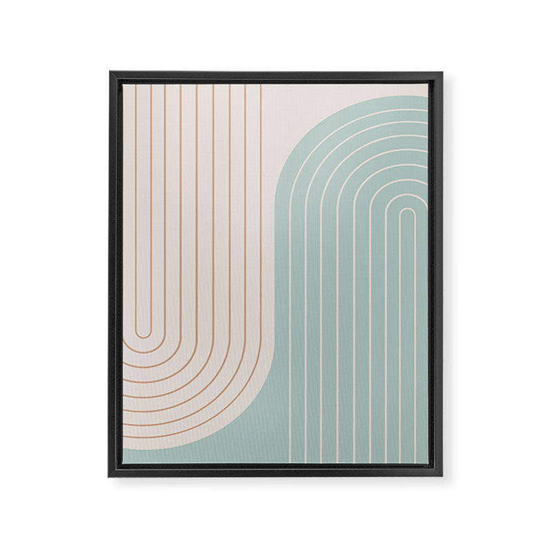 Two Tone Line Curvature XL Framed Canvas Print Gallery Image 6