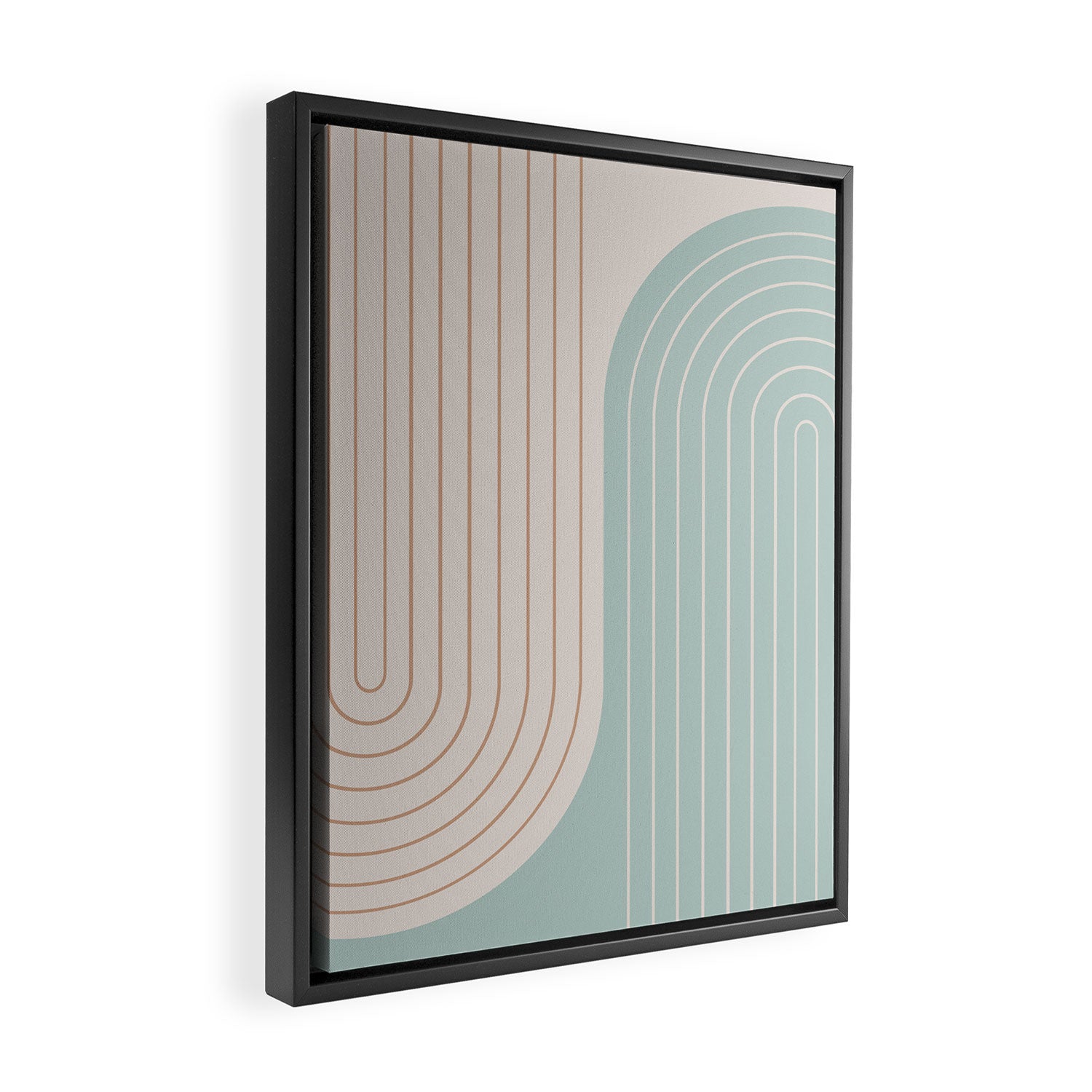 Two Tone Line Curvature XL Framed Canvas Print Gallery Image 2