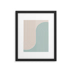 Two Tone Line Curvature XL Framed Art Print Gallery Image 5