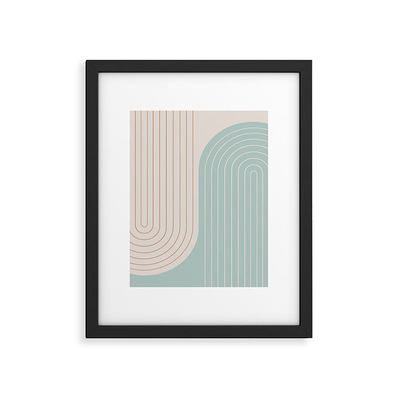 Two Tone Line Curvature XL Framed Art Print Gallery Image 5