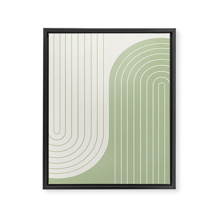 Two Tone Line Curvature XVI Framed Canvas Print Gallery Image 1