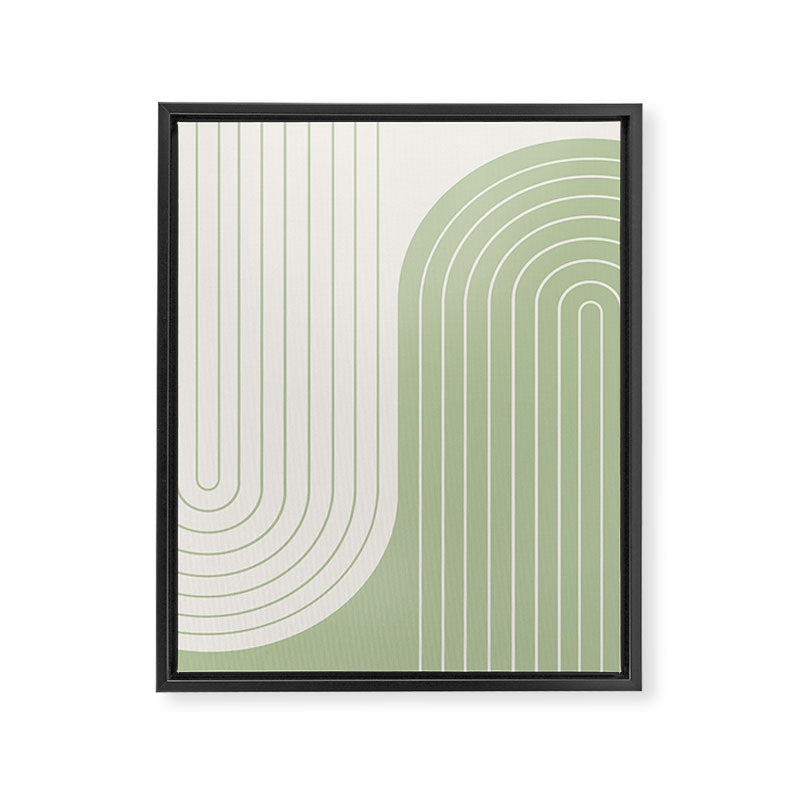 Two Tone Line Curvature XVI Framed Canvas Print Gallery Image 6