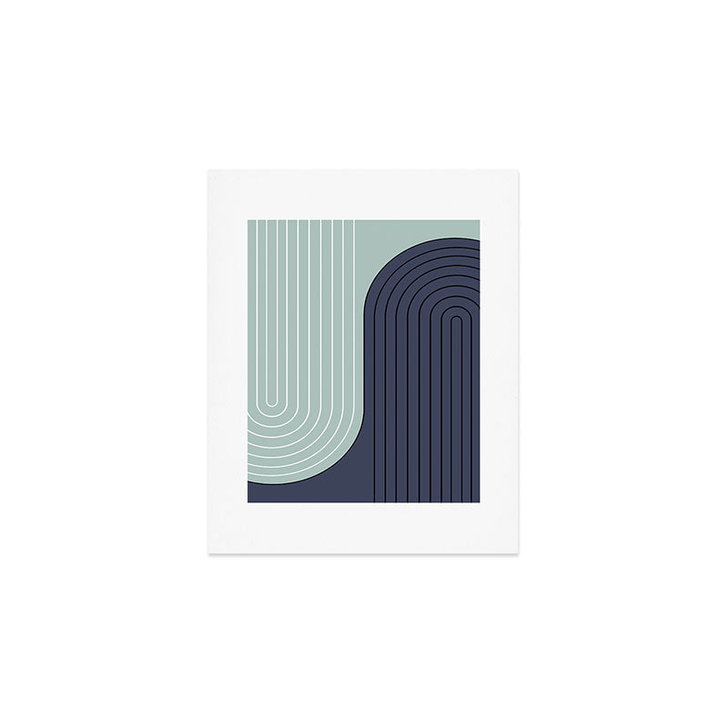 Two Tone Line Curvature XXII  Art Print Gallery Image 1