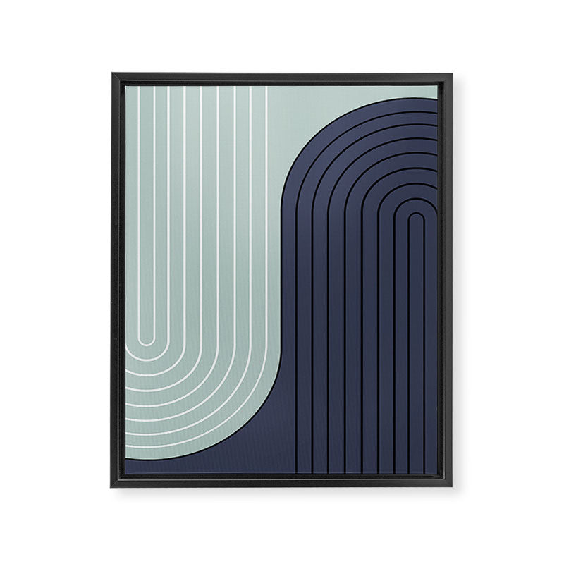 Two Tone Line Curvature XXII  Framed Canvas Print Gallery Image 6