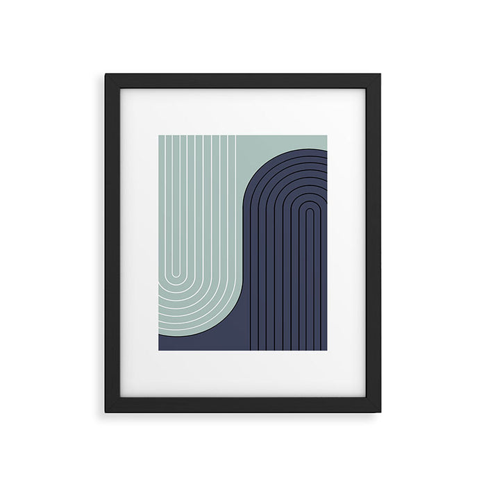 Two Tone Line Curvature XXII  Framed Art Print Gallery Image 1