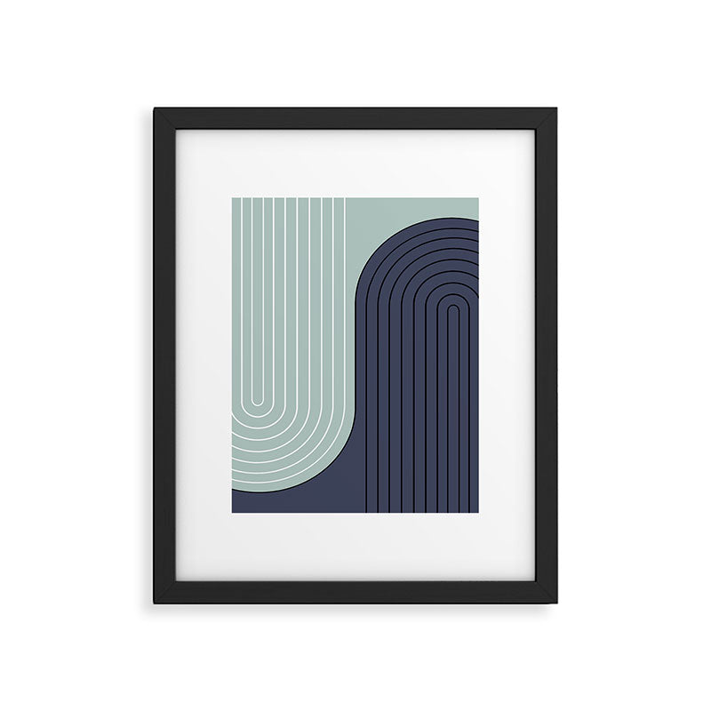 Two Tone Line Curvature XXII  Framed Art Print Gallery Image 5