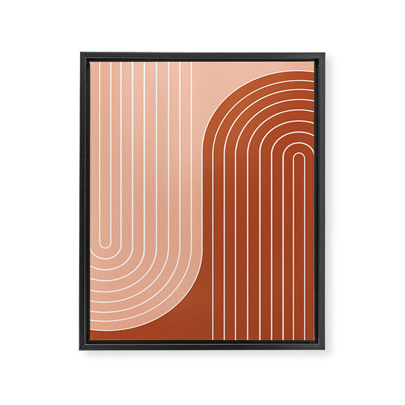 Two Tone Line Curvature XXIX Framed Canvas Print Gallery Image 6