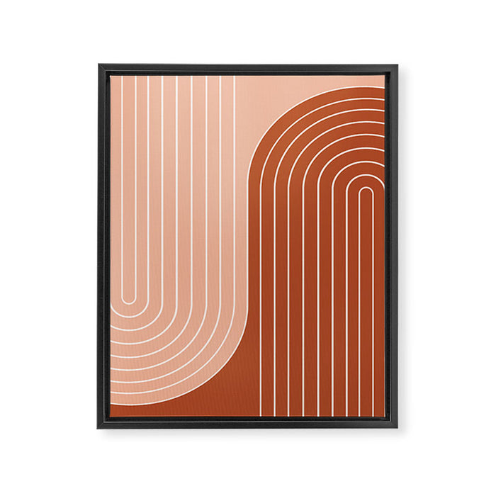 Two Tone Line Curvature XXIX Framed Canvas Print Gallery Image 1