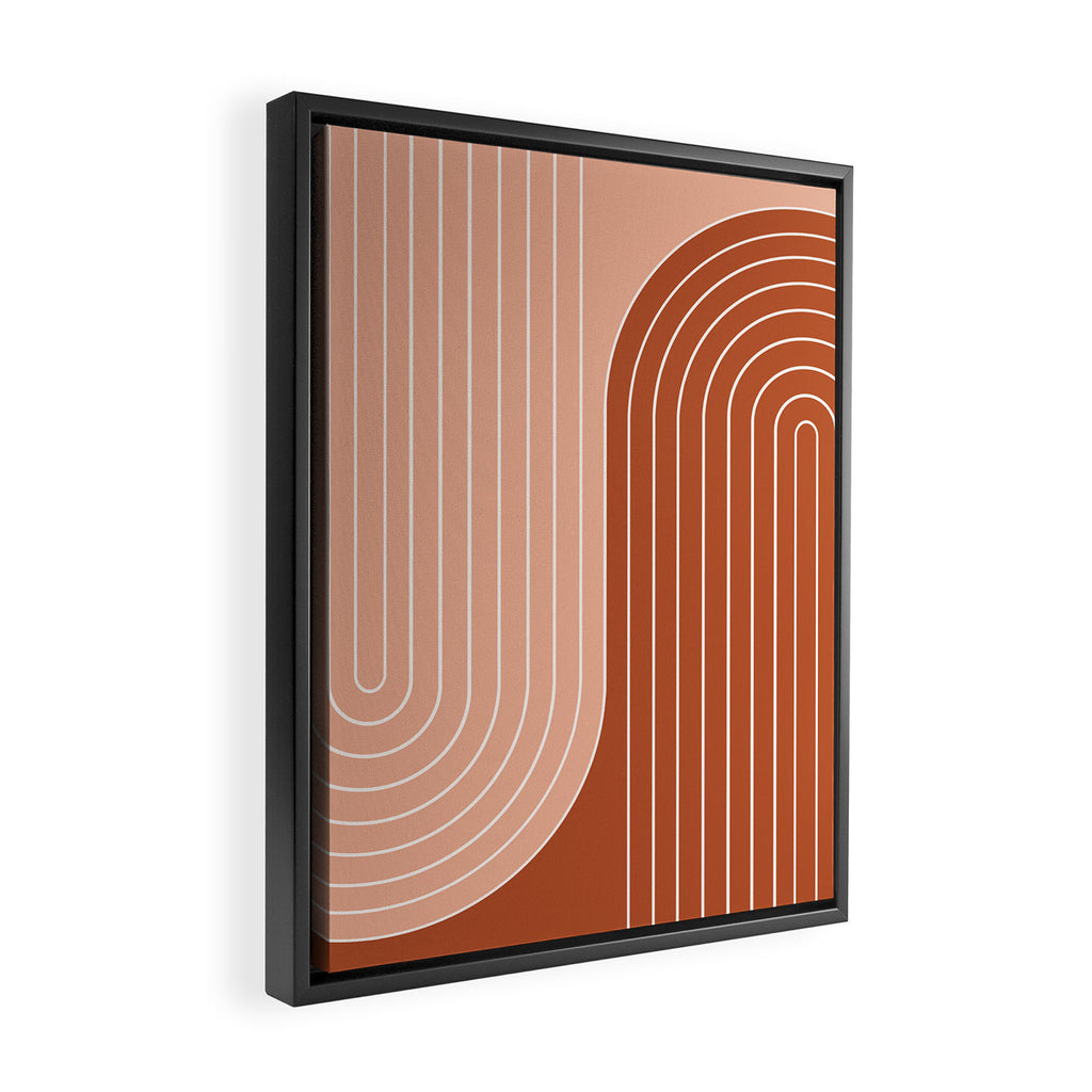 Two Tone Line Curvature XXIX Framed Canvas Print Gallery Image 2