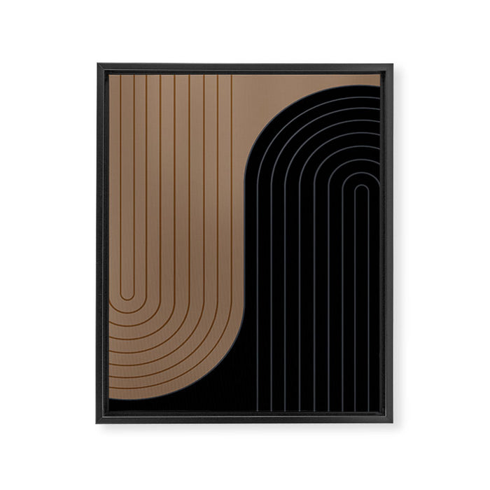 Two Tone Line Curvature XXXVI Framed Canvas Print Gallery Image 1