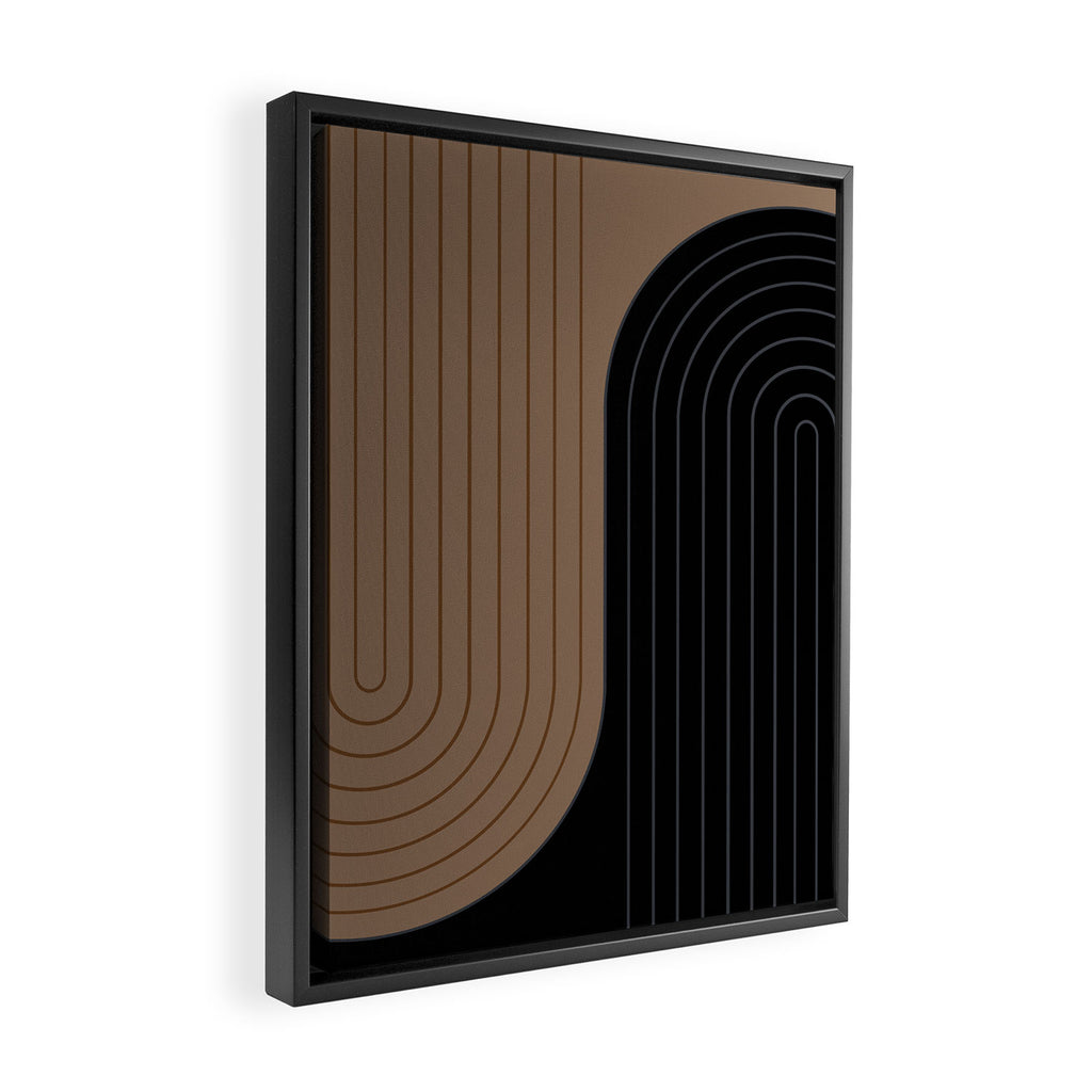 Two Tone Line Curvature XXXVI Framed Canvas Print Gallery Image 2