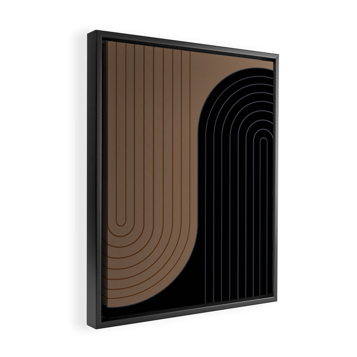Two Tone Line Curvature XXXVI Framed Canvas Print Gallery Image 2
