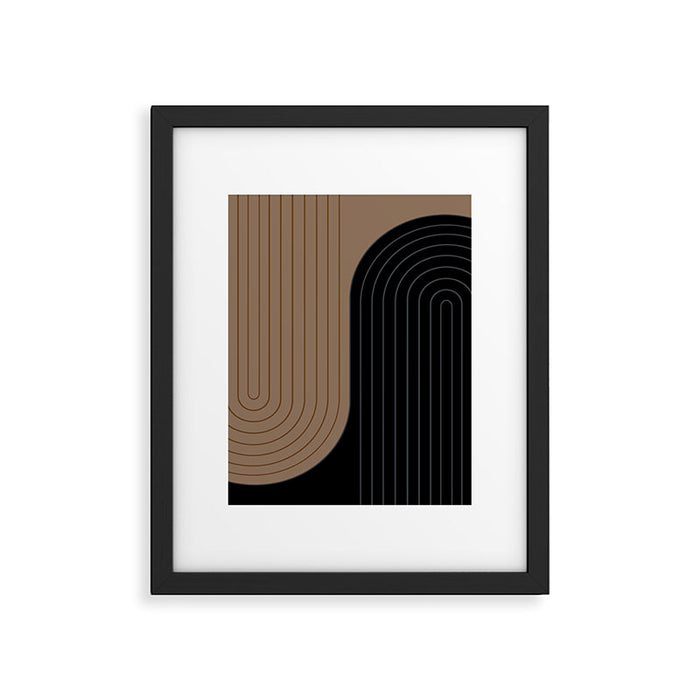 Two Tone Line Curvature XXXVI Framed Art Print Gallery Image 1