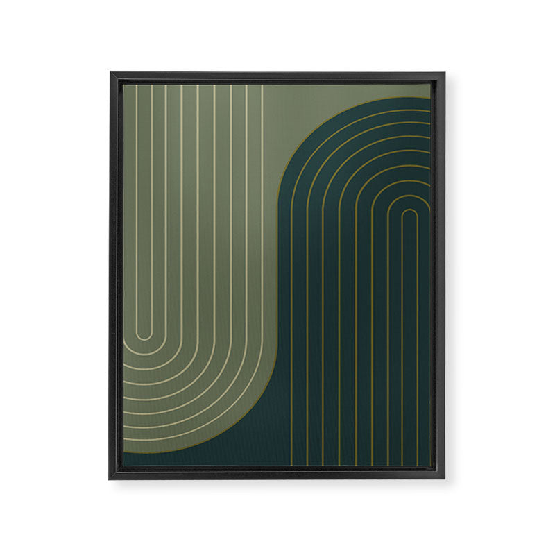 Two Tone Line Curvature XXXVII Framed Canvas Print Gallery Image 6
