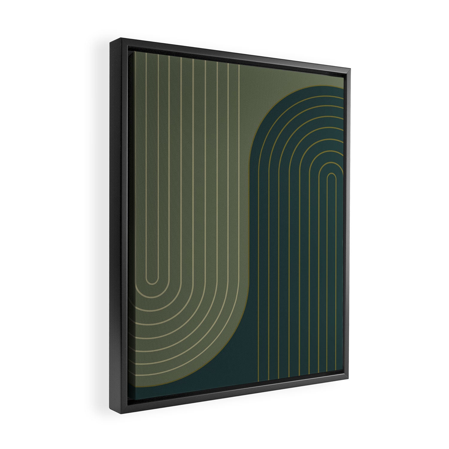 Two Tone Line Curvature XXXVII Framed Canvas Print Gallery Image 2