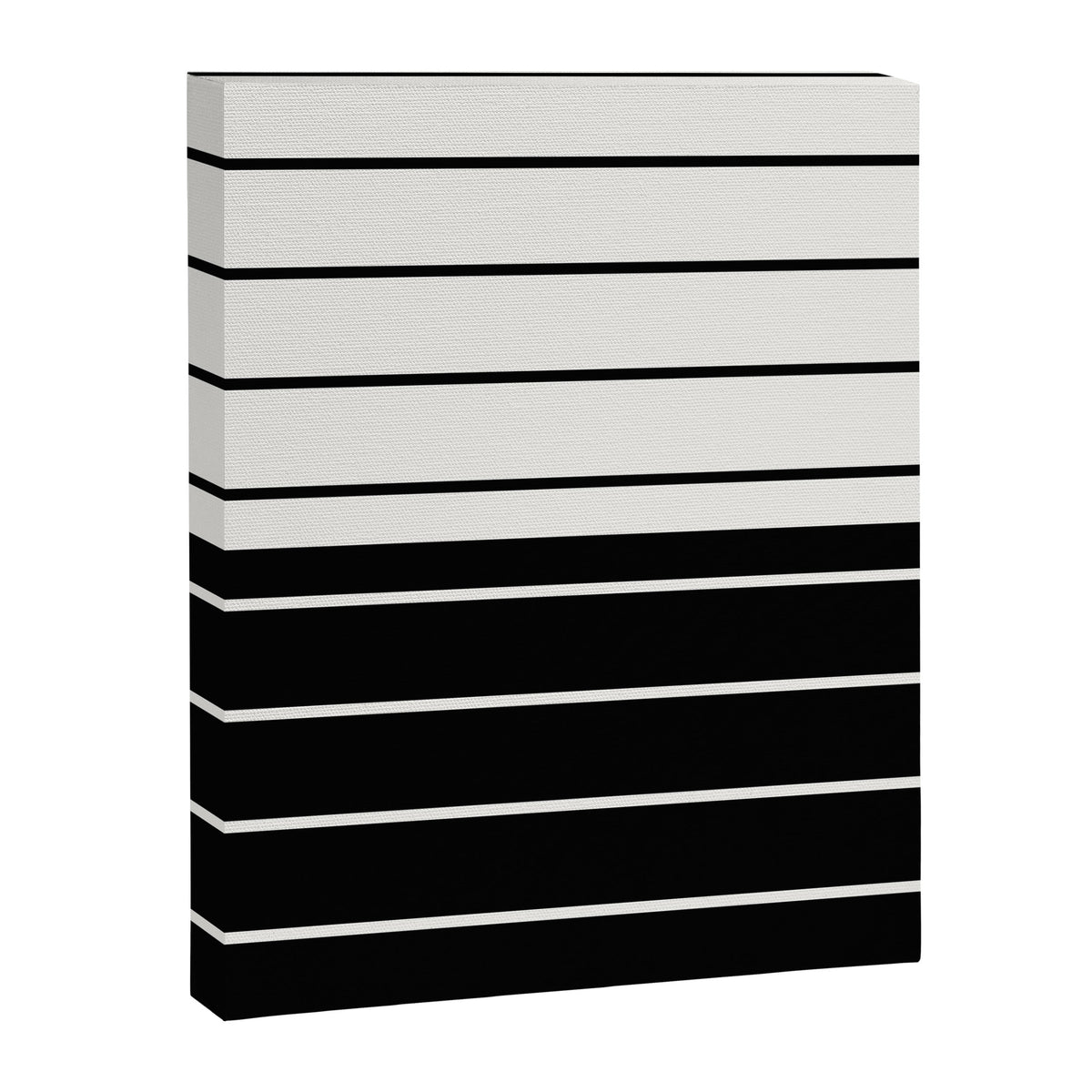 Two Tone Stripes - Black and White Canvas Print Gallery Image 8