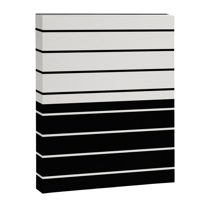 Two Tone Stripes - Black and White Canvas Print Gallery Image 1