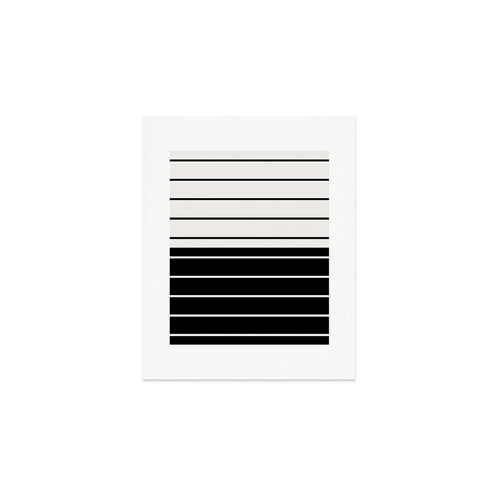 Two Tone Stripes - Black and White Art Print Gallery Image 1