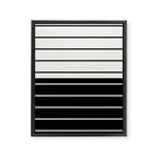 Two Tone Stripes - Black and White Framed Canvas Print Gallery Image 8