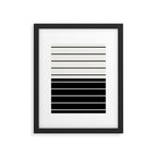 Two Tone Stripes - Black and White Framed Art Print Gallery Image 6