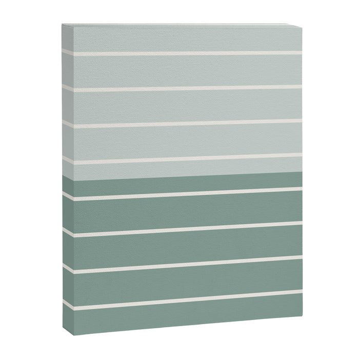 Two Tone Stripes - Sage Canvas Print Gallery Image 1
