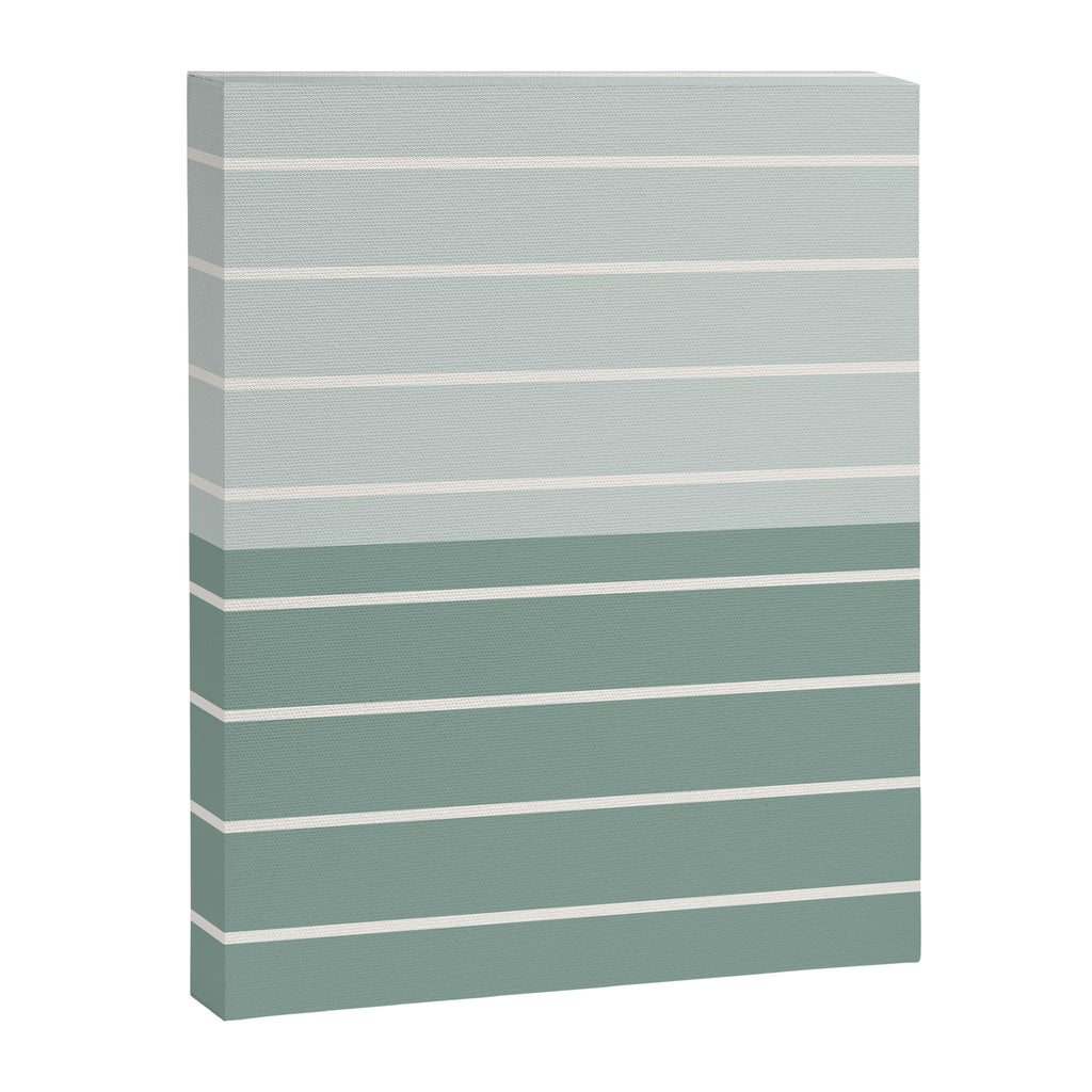 Two Tone Stripes - Sage Canvas Print Gallery Image 8