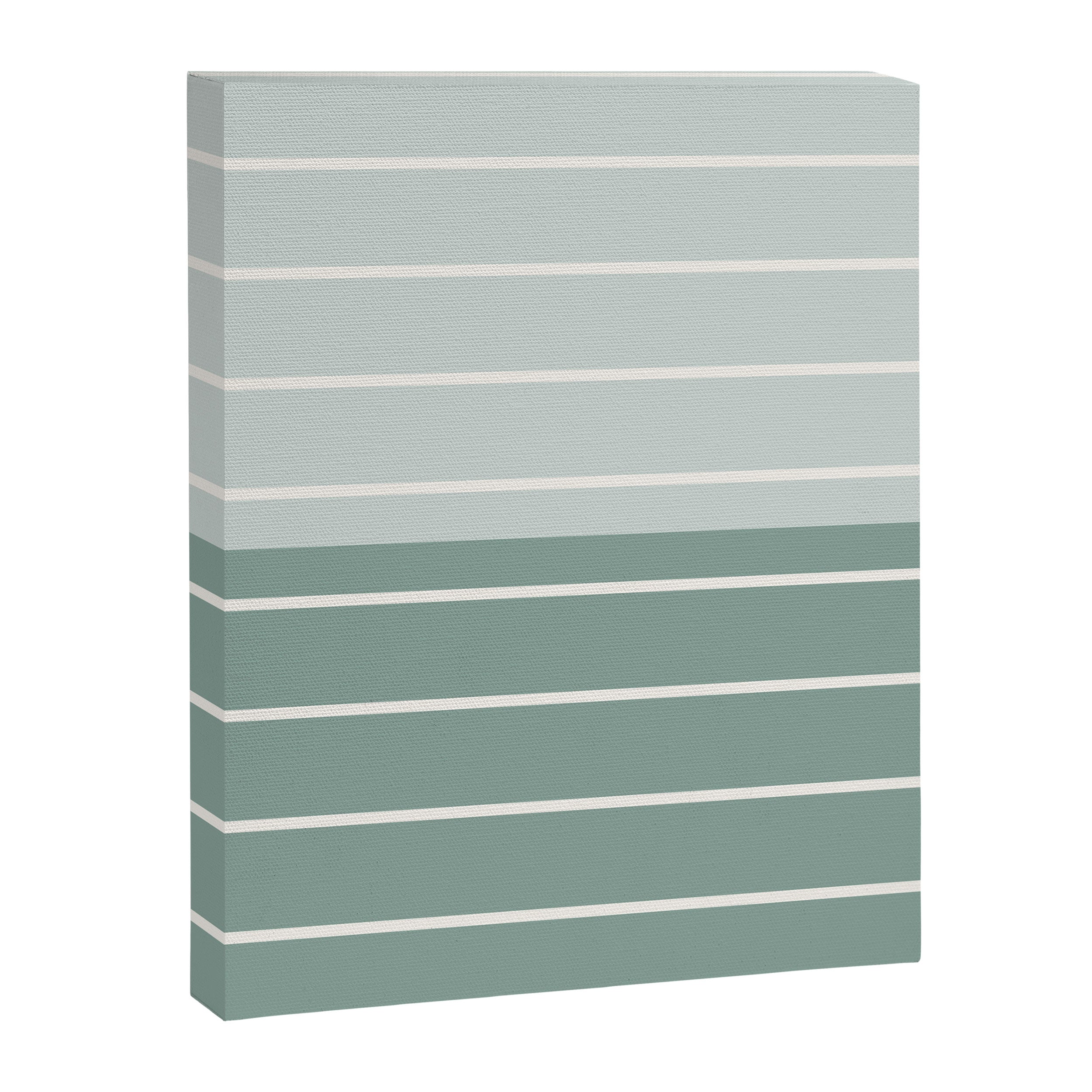 Two Tone Stripes - Sage Canvas Print Gallery Image 8
