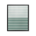 Two Tone Stripes - Sage Framed Canvas Print Gallery Image 8