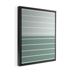 Two Tone Stripes - Sage Framed Canvas Print Gallery Image 2