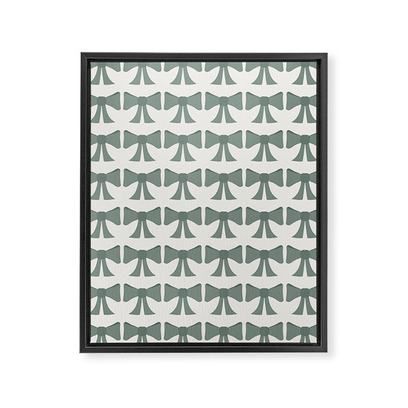 Vintage Bows II Green Framed Canvas Print Gallery Image 8