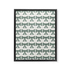 Vintage Bows II Green Framed Canvas Print Gallery Image 8