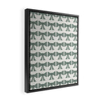 Vintage Bows II Green Framed Canvas Print Gallery Image 2