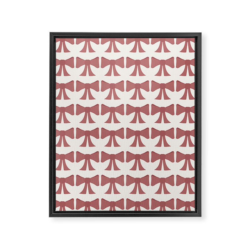 Vintage Bows III Pink Framed Canvas Print Gallery Image 8
