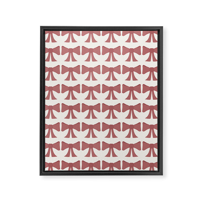 Vintage Bows III Pink Framed Canvas Print Gallery Image 1