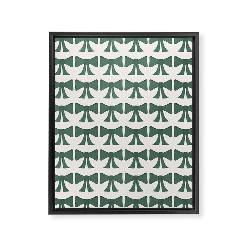 Vintage Bows IV Green Framed Canvas Print Gallery Image 8