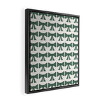 Vintage Bows IV Green Framed Canvas Print Gallery Image 2