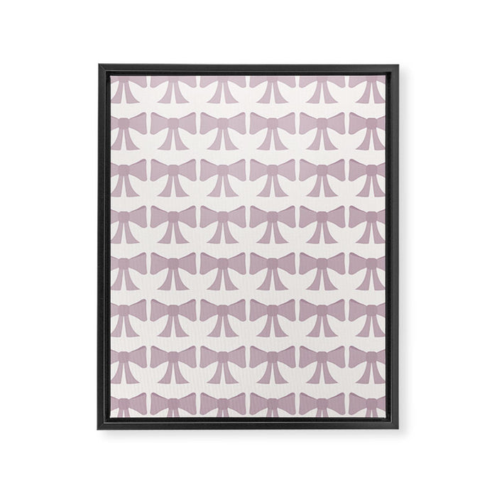 Vintage Bows IX Lavender Purple Framed Canvas Print Gallery Image 1