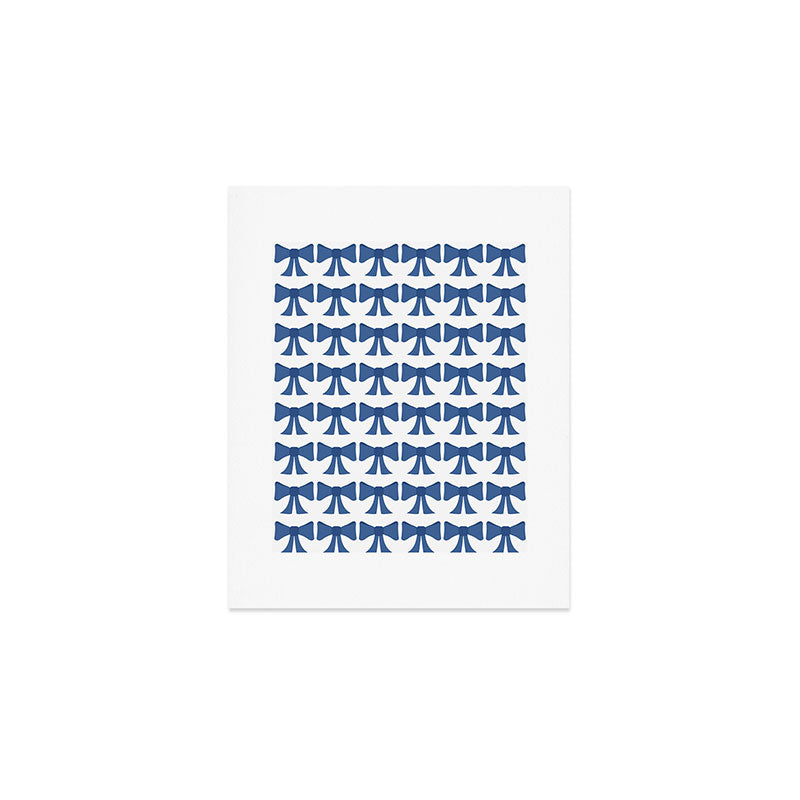 Vintage Bows V Blue Art Print Gallery Image 1