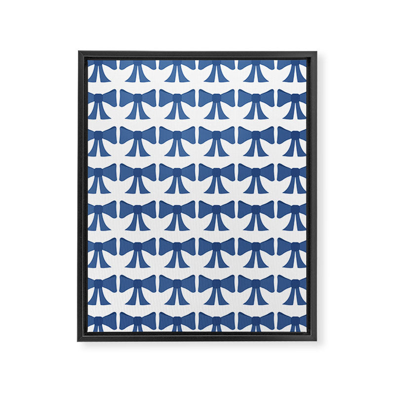 Vintage Bows V Blue Framed Canvas Print Gallery Image 8