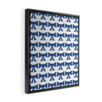 Vintage Bows V Blue Framed Canvas Print Gallery Image 2